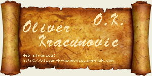 Oliver Kračunović vizit kartica
